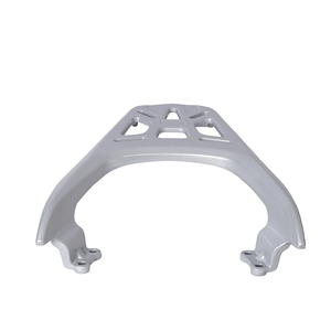 Vente directe usine – Supports d'extension de top-case moto durables en acier argenté – Porte-bagages arrière universel pour moto - Product Image 2