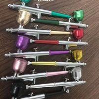 Kit aérographe en aluminium B-131 de fabrication chinoise, double gobelet en plastique, alimentation par gravité, 4CC, buse de 0,4 mm, personnalisation OEM, garantie 1 an