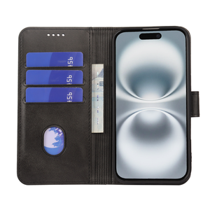 Étui de téléphone magnétique de luxe en cuir pour <span class=keywords><strong>iPhone</strong></span> 16 Pro Max 15 Plus 17 Air 14 13, portefeuille avec rabat et support S24 - Product Image 3