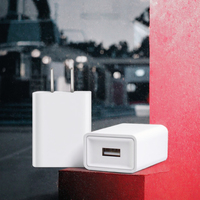 SIMSUKIAN OEM ABS QC2.0 USB Wall Charger Colokan AS 5V/1A 5W 12V/2A 6W Kabel Lipat Dapat Ditarik Perlindungan OTP Ponsel