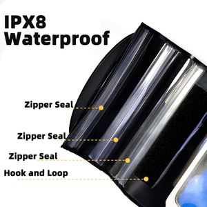 Pochette Étanche IPX8 à Fermeture Zippée pour Té<span class=keywords><strong>l</strong></span>éphone Portable en 2 Tailles, Housse de Protection Étanche pour Smartphone et Sac en Bandoulière de Natation pour <span class=keywords><strong>iPhone</strong></span> - Product Image 3