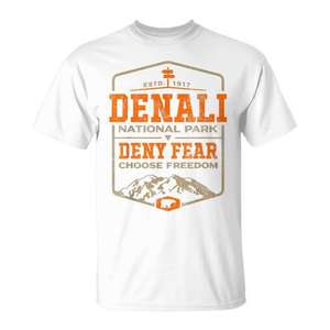 Camiseta del Parque Nacional Denali, unisex, para adultos, cuello redondo, manga corta, promocional - Product Image 1