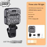 Mini lampe à selfie portable M25RGB pour la photographie, le streaming en direct sur téléphone portable, les appareils photo reflex numériques, éclairage de poche