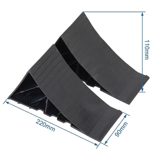 Heavy Duty Mini <b>Wheel</b> Chocks <b>Plastic</b> for Trailer Vehicle Parking Lift Metal Holder Bracket Tire Wedges Bulk Supply - Product Image 5