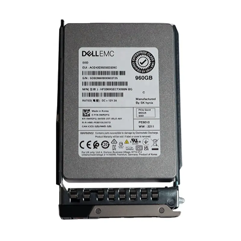 Dell 960GB trung tâm dữ liệu NVMe đọc ổ Ag chuyên sâu U2 gen4 với tàu sân bay