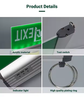 Signalisation de sortie de secours à LED, vente en gros, signalisation de sortie de secours à LED rechargeable, signalisation de sortie de secours à LED 3W pour escalier