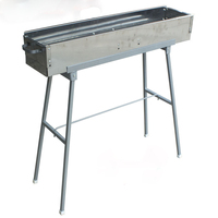 Barbecue à charbon de bois pliable en acier inoxydable