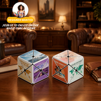 Jouet en plastique ABS personnalisé OEM/ODM, motif géométrique tendance, forme irrégulière X Cube, pour touristes, vente en gros