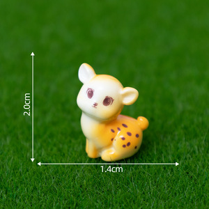 ตุ๊กตาสัตว์เรซิ่นขนาดเล็ก รูปกวางซิก้า สำหรับตกแต่งสวนเทพนิยาย ของตกแต่งเค้ก กล่องสุ่ม ของตกแต่งพวงกุญแจ - Product Image 6