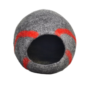 Cama para gatos de fieltro Premium de lana merino 100% hecha a mano, cueva para gatos de interior, cama para gatos de fieltro para interior - Product Image 5