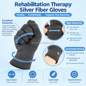 Guantes <span class=keywords><strong>de</strong></span> Terapia <span class=keywords><strong>de</strong></span> Fibra <span class=keywords><strong>de</strong></span> Plata Personalizados, Reutilizables, con Botón a Presión, Conductivos <span class=keywords><strong>para</strong></span> Masaje <span class=keywords><strong>de</strong></span> Manos, <span class=keywords><strong>para</strong></span> Máquina TENS - Product Image 4