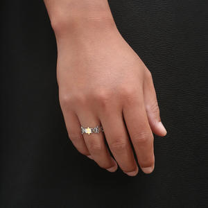 Anillos de Pareja de Titanio, Forma Irregular, Joyería de Boda, Color AB K R761 - Product Image 3