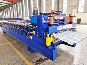 Machine de formage <span class=keywords><strong>à</strong></span> rouleaux pour tuiles de toiture en zinc émaillé du Zimbabwe de 925 mm de largeur d'alimentation et tôle de toiture en métal IBR <span class=keywords><strong>à</strong></span> <span class=keywords><strong>double</strong></span> couche - Product Image 5