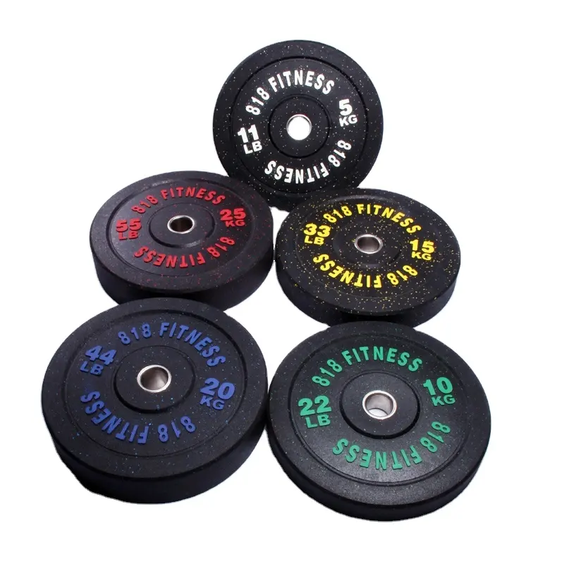 Groothandel Gym Apparatuur Rubber Bumper Platen Gewicht Tillen Standaard Barbell Platen Voor Krachttraining