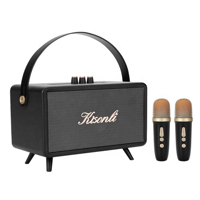 New Arrival G109 Professional Audio Karaoke Speaker Wooden Speaker 20W Speaker with Wireless Microphone