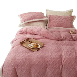Inverno lençóis cama conjunto queen size folha define cama atacado macio cama conjunto