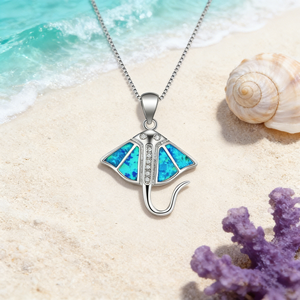 Hawaii European Accessories - Collar de Pulpo Ocelado Azul - Collar de Ópalo para Suéter - Product Image 3