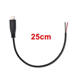 Cable de alimentación USB C a 2 pines con extremo abierto de 0.25/1M, conector de cargador tipo C macho, cable pigtail 22AWG para reparación y bricolaje - Product Image 6