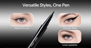 LILYWILD 24 Hr Last Animal Cruelty Free Felt Tip Matte Black Liquid <span class=keywords><strong>Eye</strong></span> <span class=keywords><strong>Liner</strong></span> Pencil Waterproof Private Label Oem Eyeliner Pen - Product Image 6