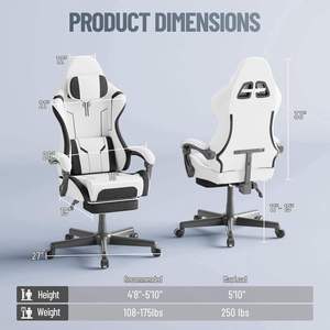 <span class=keywords><strong>Chaise</strong></span> de jeu pour adultes Silla <span class=keywords><strong>Gamer</strong></span> <span class=keywords><strong>Top</strong></span> Racing avec repose-pieds, grand ordinateur pivotant en PVC, livraison complète européenne gratuite, 350lbs - Product Image 2