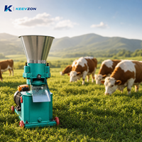 Machine à granulés d'aliments pour animaux, type D, à moteur électrique, avec trémie d'alimentation large, pour bétail, moutons et chèvres, facile à utiliser et peu encombrante