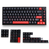 Customized Japanese Bushido Keycaps Durable Pbt 129 Keys Dye-Sub Cherry Profile for 61/87/104/108 Mx Switch Mechanical Keyboard