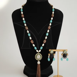 Antique <b>Jewellery</b> High <b>Gold</b> Polish Long Mala <b>Set</b> Designer Party Wear Fancy Traditional Necklace <b>Set</b> for Women - Product Image 1