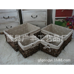 Cesta de Almacenamiento Tejida Rectangular de Tela No Tejida Marrón Claro, Organizador de Ropa Tipo Vertical, Cao County Shandong - Product Image 3