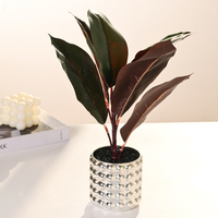 Fleurs artificielles en soie, plantes vertes simulées en pot, hauteur 30 cm, décoration pour la maison, le salon, la chambre, le bureau