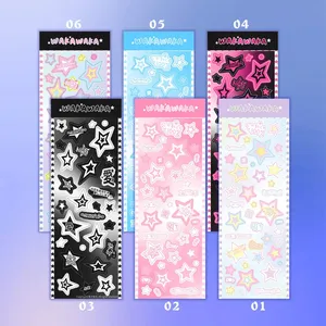Autocollants étoiles de dessin animé, style coréen, DIY, autocollants photo d'idoles Kpop, autocollants décoratifs Toploader, papeterie <span class=keywords><strong>coréenne</strong></span> mignonne, autocollants de couleur macaron - Product Image 3