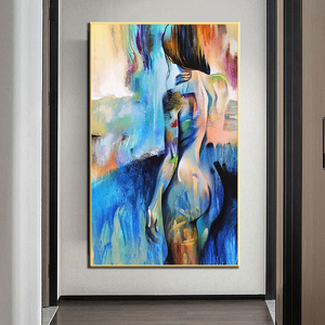 Decorazioni per la casa moderne per camera da letto Hotel comodino stampa Poster astratto Sexy corpo nudo tela pittura donne Poster Wall Art Picture - Product Image 3