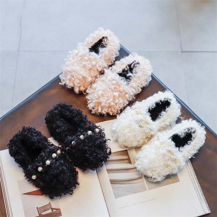 Детская обувь 2020, супермягкая бархатная обувь для девочек с жемчугом, детская обувь для девочек