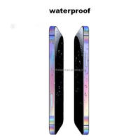 Film laser lumineux coloré CLBX pour iPhone 15 Pro Max et iPhone 14, autocollants de protection lumineux pour bord en bois, cuir et métal
