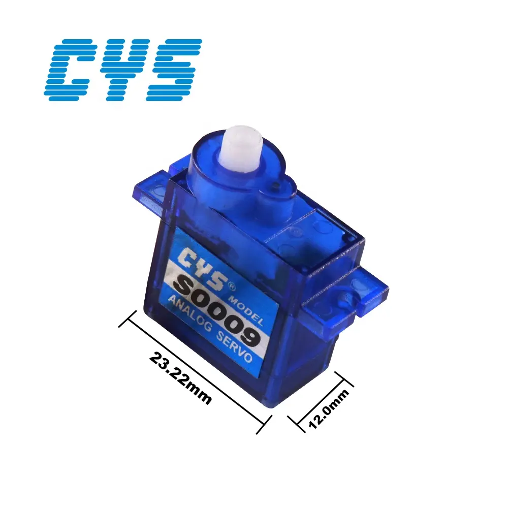 Servo analógico 9g 1.5kg, CYS-S0009 4.8/6v 21t, engrenagem de ferro, plástico, rc, para 1:18, barco, helicóptero, carro