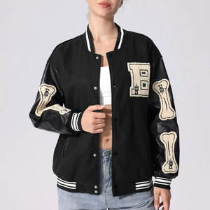 Winter Collection Adult Size <b>Women</b> Printed Canvas Stand Varsity <b>Jacket</b> Breathable Quick Dry <b>Lightweight</b> Comfortable Fit Casual - Product Image 4