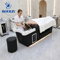 Fauteuil de massage thaïlandais professionnel moderne MOOLIN avec revêtement en cuir PU imperméable pour salle de bain