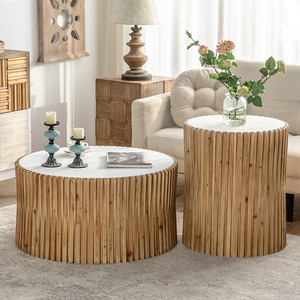 <span class=keywords><strong>Mesa</strong></span> de centro de madera de lujo, <span class=keywords><strong>mesa</strong></span> auxiliar moderna de combinación de tamaño <span class=keywords><strong>para</strong></span> <span class=keywords><strong>sala</strong></span> de estar y sofá - Product Image 1