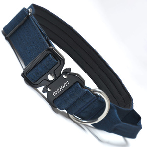 Collier pour chien personnalisé de luxe Lunong avec boucle en métal rembourrée, réglable pour couleurs et logo personnalisés, nylon durable - Product Image 1