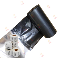 Cinta de Resina de Cera Premium Unioncoding de 100 mm x 300 m Compatible con Zebra, para Impresoras de Códigos de Barras por Transferencia Térmica, Resistente a los Arañazos
