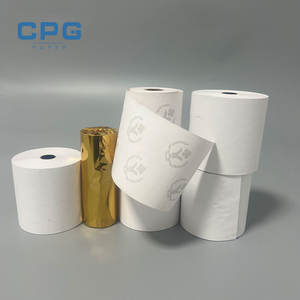 Rouleau de papier thermique direct d'usine, sans BPA, impression sur toute la surface, faible poussière, sensible à la chaleur, 80x60mm, 65gsm, rouleau de papier thermique - Product Image 1