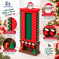 Kalender Advent Natal 24 Hari Santa Chimney Countdown Dekorasi Perapian Meja Hadiah Liburan Grosir