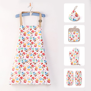 Chuyên Nghiệp Unisex Vải Tạp Dề Thiết Lập Với Găng Tay Và Khăn Cho Nhà Bếp Nhà Hàng Quán Cà Phê Nhân Viên - Product Image 2