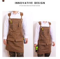 Tablier de Chef en Toile Imperméable Personnalisé Hikeon avec Logo, Poches, pour Cuisine, Restaurant, Café, Personnel, Travail du Bois, Mécanicien - Vente en Gros