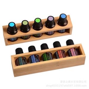 ชั้นวางน้ำมันหอมระเหยจากไม้ไผ่ 24 ซม. x 5 ซม. x 4.5 ซม. แบบตั้ง 6 ช่อง สำหรับใส่หลอดทดลองและขวด - Product Image 2