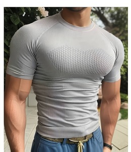 T-shirt Sportiva in Poliestere ad Asciugatura Rapida, Elastica, Effetto Seta Ghiaccio, Personalizzabile, per Uomo - Product Image 5