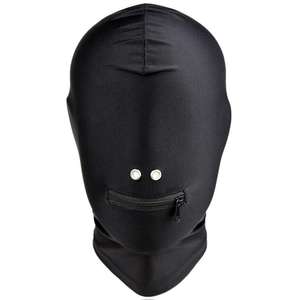 フェティッシュセクシージッパーオープンマウスヘッドギアフードヘッドハーネスボンデージ拘束大人のSmコスチュームセックスゲームおもちゃ女性男性カップル - Product Image 6