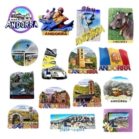 Aimants de réfrigérateur 3D Europe Andorre, souvenirs touristiques, collection d'autocollants, articles de décoration artisanaux