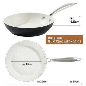 Non-Stick Enamel Coated Classic Design Frying Pan 5-Layer Cookware Stainless Steel Handle Gas <b>Induction</b> Compatible Dishwasher - Product Image 3
