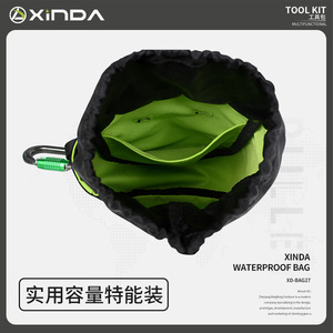Bolsa de herramientas Xinda de 2L, verde hierba, nailon, impermeable, riñonera para equipo de montañismo, escalada y espeleología al aire libre. - Product Image 5