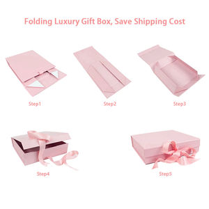 صندوق هدايا فاخر لحفلات الزفاف والعطلات بشعار مخصص لوح ورق مقوى ذهبي فويل ختم علبة هدايا عطر مخصصة - Product Image 6